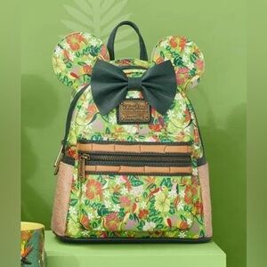 BNWT- Minnie Mouse Main Attraction, Tiki Room Loungefly Backpack